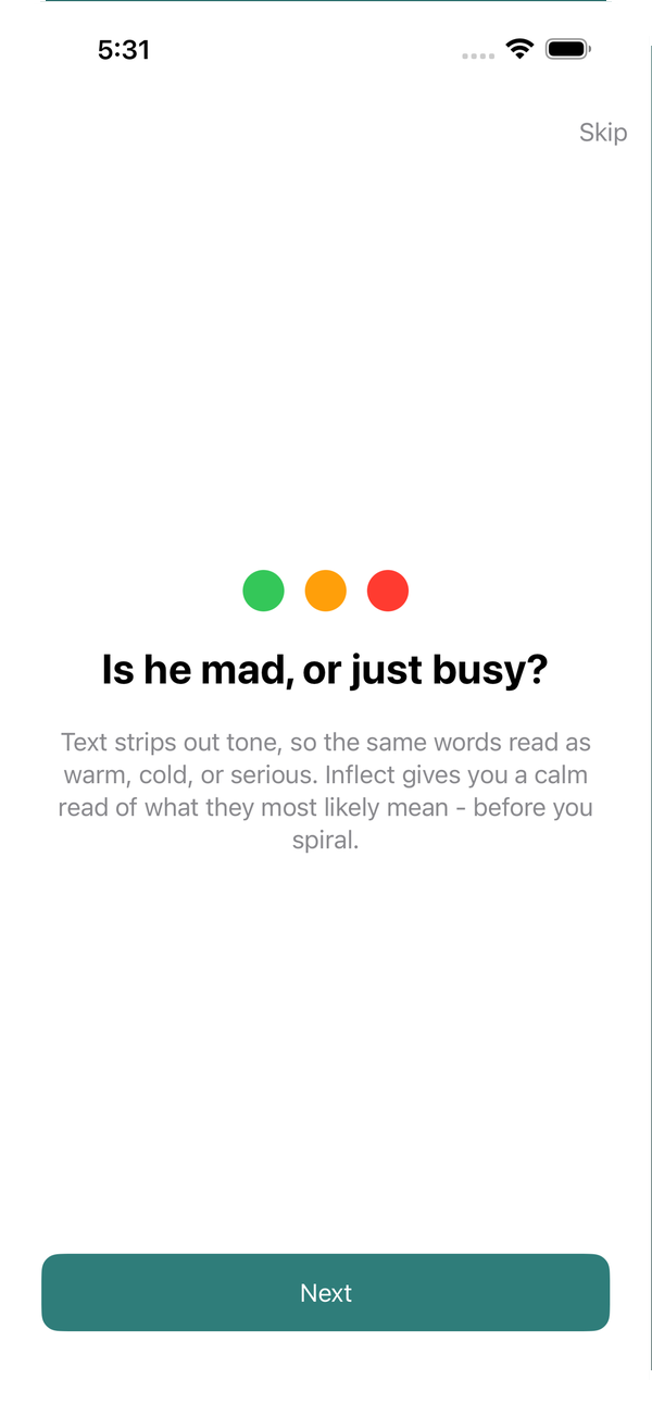 Inflect onboarding: Is he mad, or just busy?
